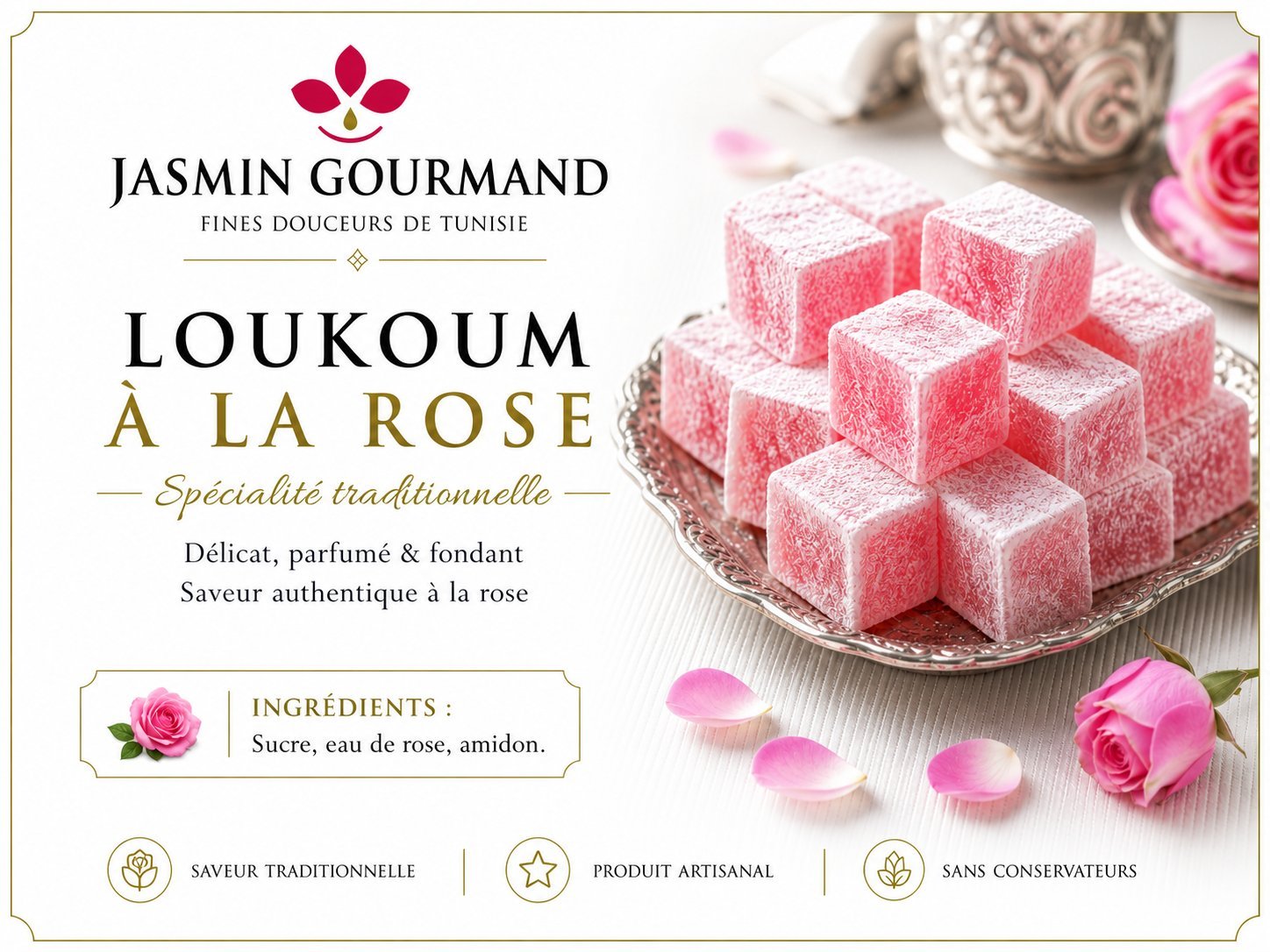 Loukoum a la grenade — Jasmin Gourmand Merignac