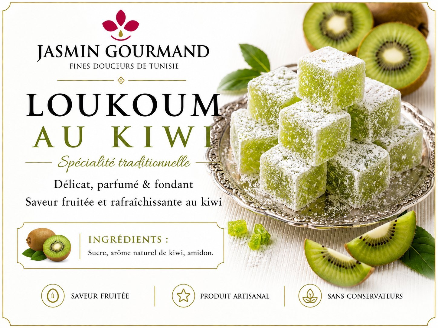Coffret loukoums artisanaux Bordeaux — Jasmin Gourmand Gironde