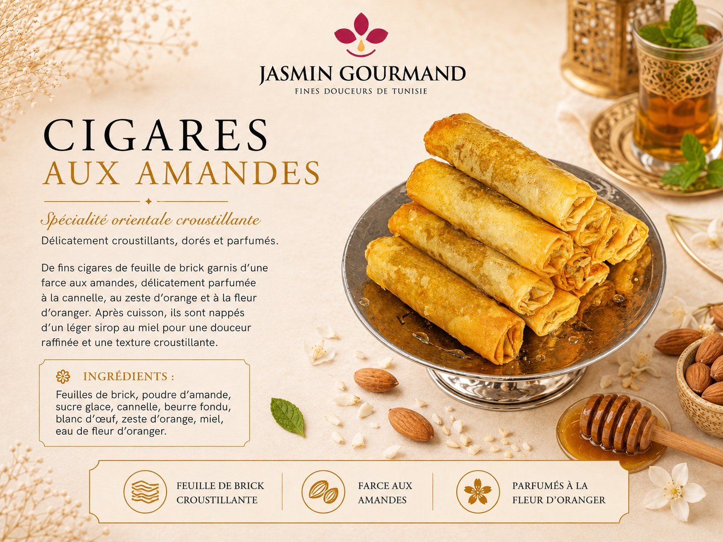 Samsa tunisienne croustillante — Patisserie orientale Bordeaux