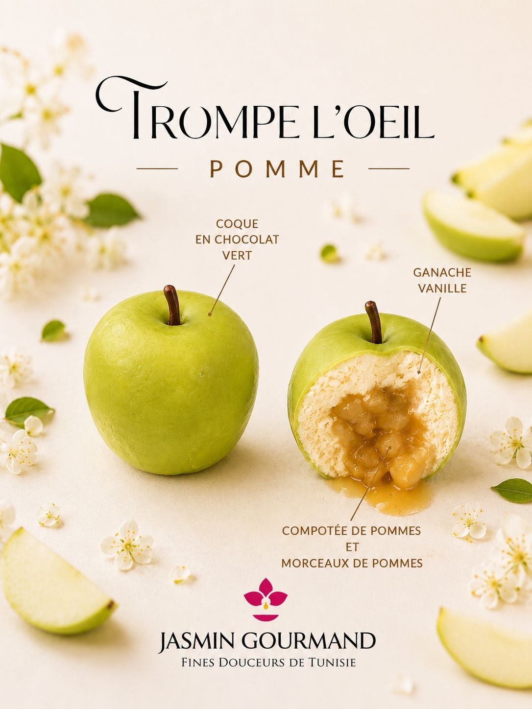 Trompe-l'Oeil citron chocolat — Patisserie Jasmin Gourmand Bordeaux
