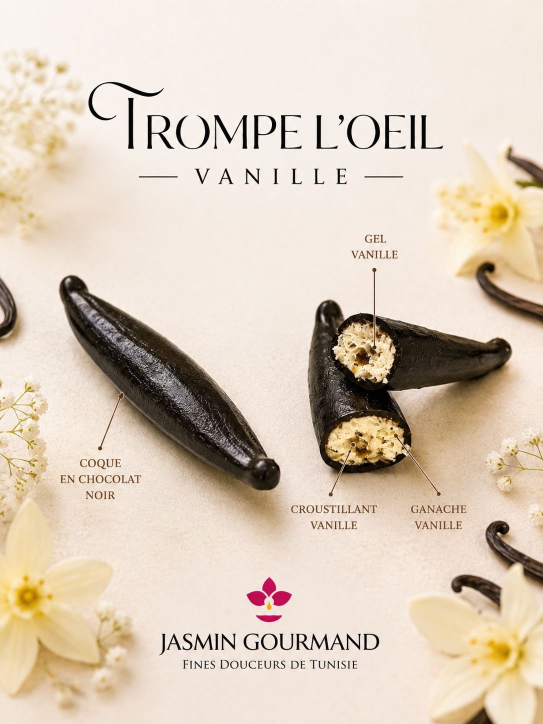 Trompe-l'Oeil collection signature chocolat — Jasmin Gourmand Bordeaux